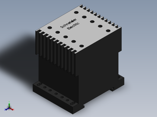 TESYS K接触器；LC1K0910M7220 ~ 230V50 60赫兹正等轴测缩略图