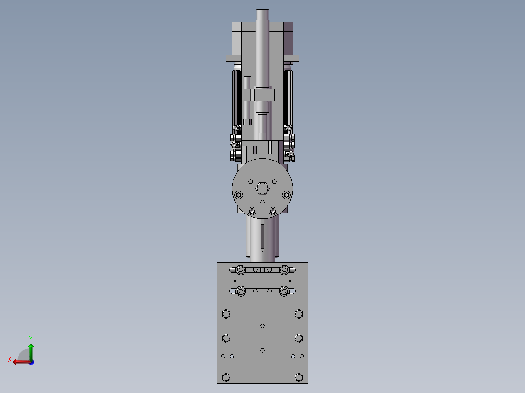 钻头调整机构后视图