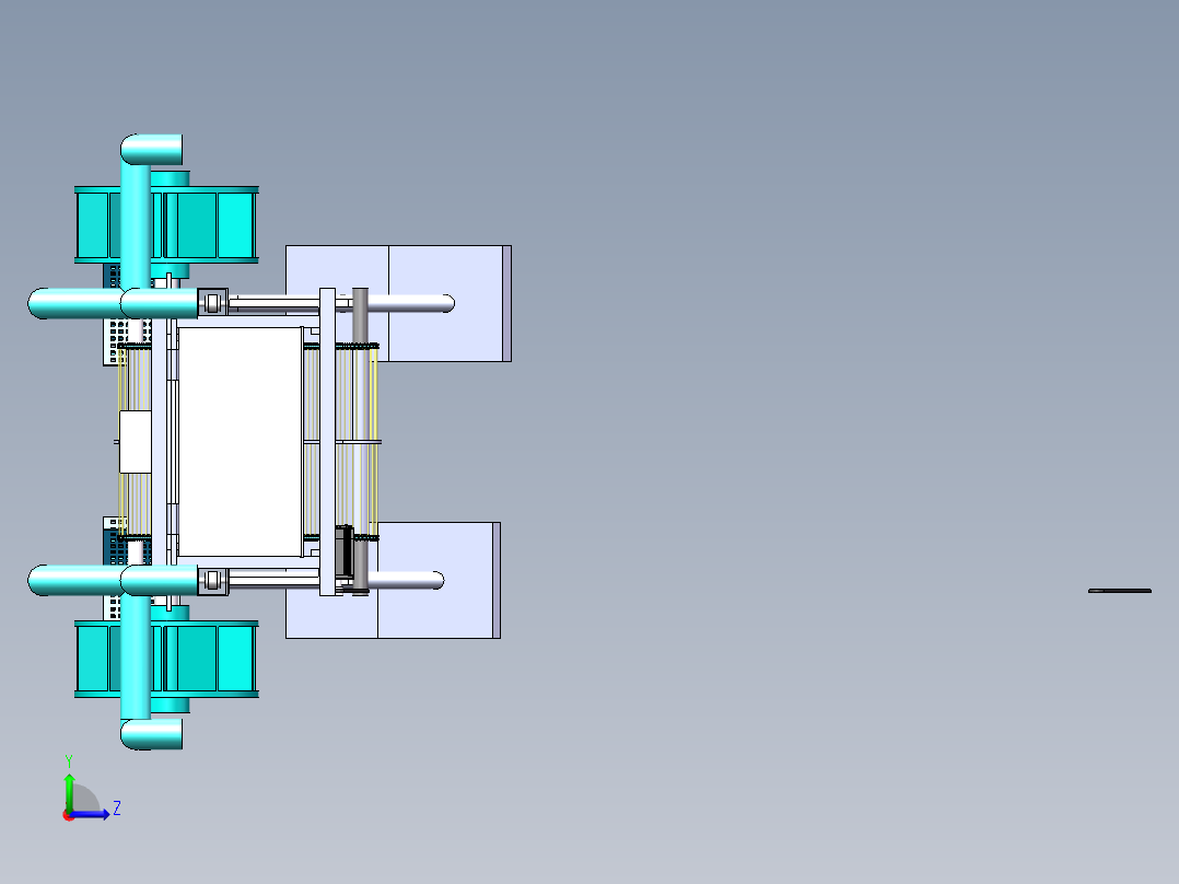 水面垃圾清理船设计三维SW模型Solidworks图纸3D数据SW建模左视图