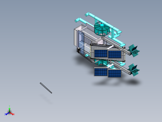水面垃圾清理船设计三维SW模型Solidworks图纸3D数据SW建模正等轴测缩略图