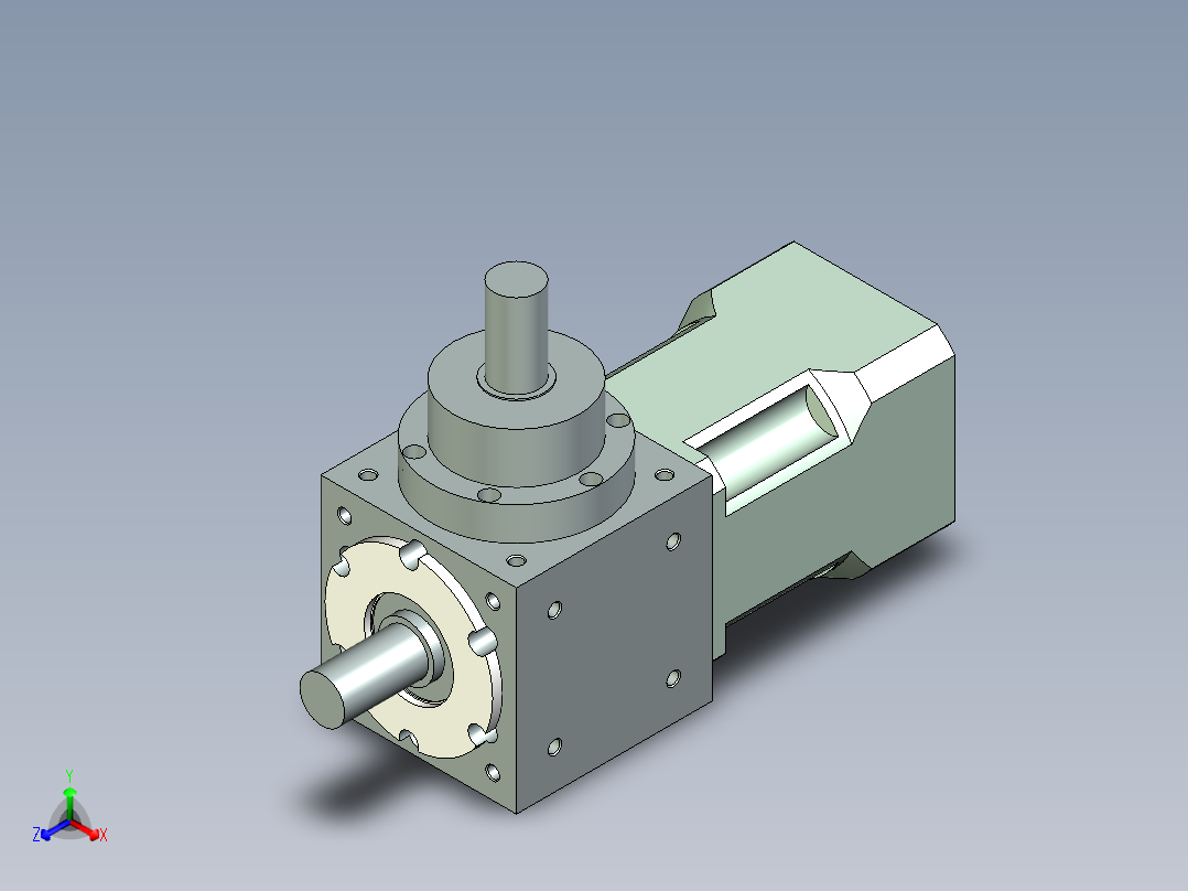 换向器PW70垂直输出 PLX60-L1 14-50-70-M4.stp主视图