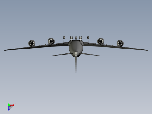 boeing-747-8f-transport-aircraft-multi-part-solid-assembly-model俯视缩略图