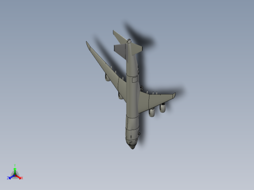 boeing-747-8f-transport-aircraft-multi-part-solid-assembly-model正等轴测缩略图