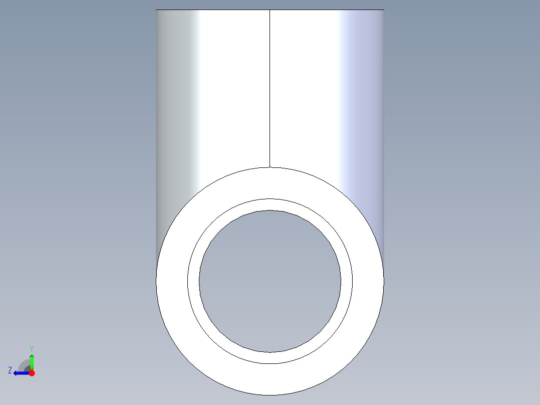 聚氯乙烯配件01-Sch80_Tee_SxSxS_801-005_0.5in右视图