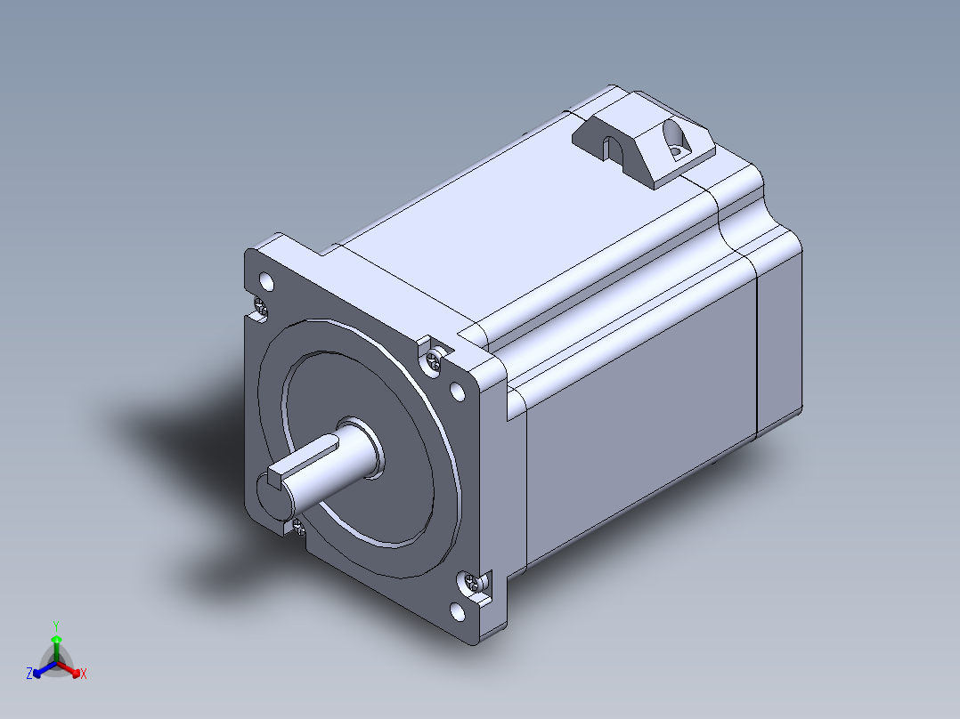 雷赛步进电机86CM85-0-I14正等轴测图