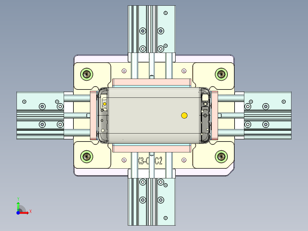 X3-笔记本CNC工装夹具三维模型CNC2-0923前视图