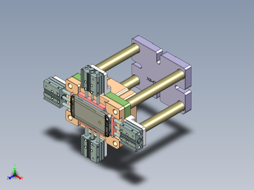 X3-笔记本CNC工装夹具三维模型CNC2-0923正等轴测缩略图