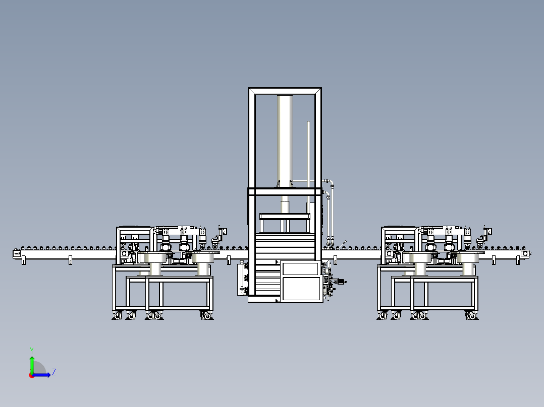 钻头自动组装冲压机左视图