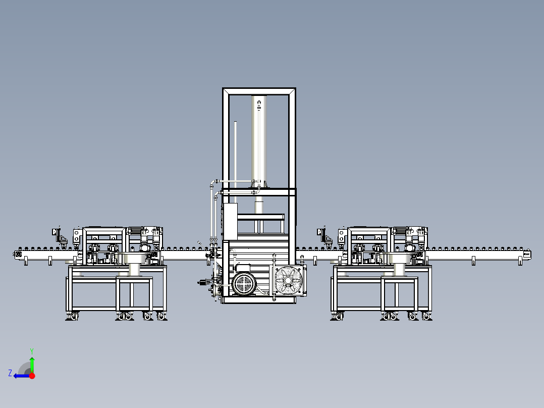 钻头自动组装冲压机右视图