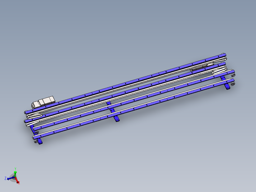 2.6米0.32米双层双带输送机机构