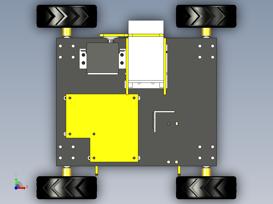 移动搬运物料移动小车前视图