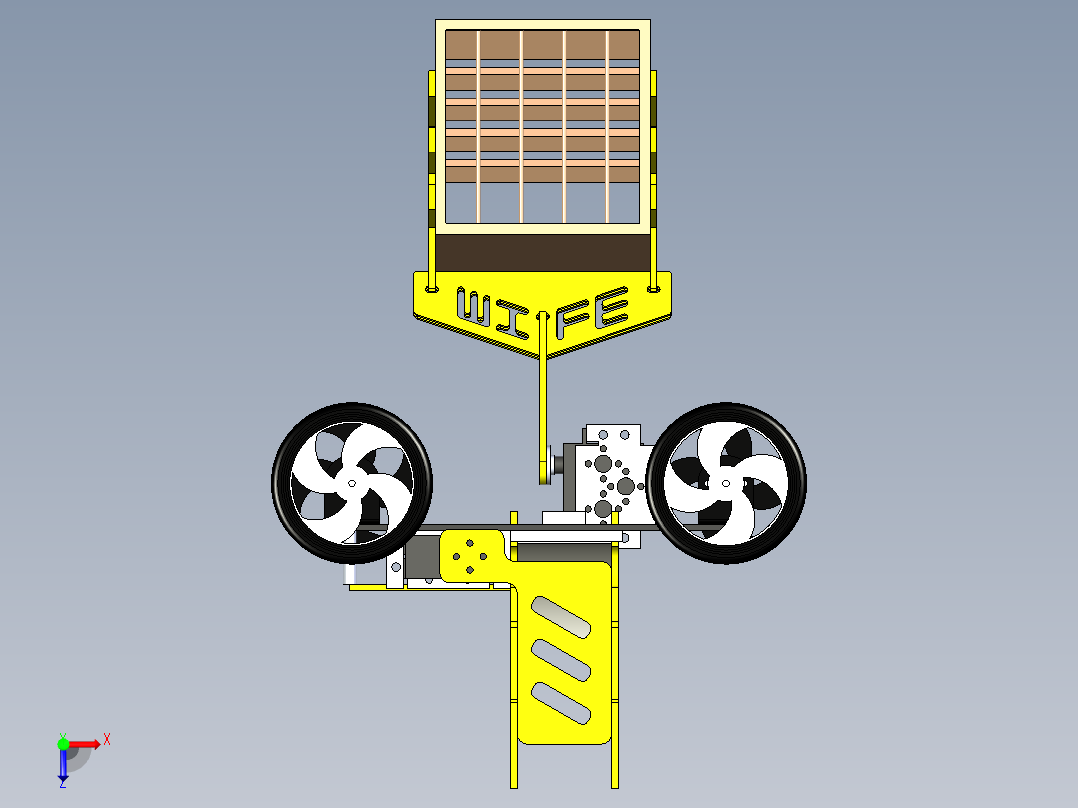移动搬运物料移动小车俯视图