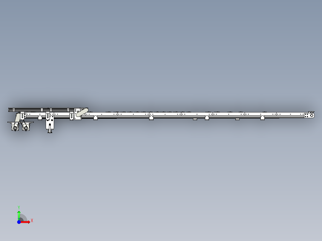 小型输送皮带线设计前视图