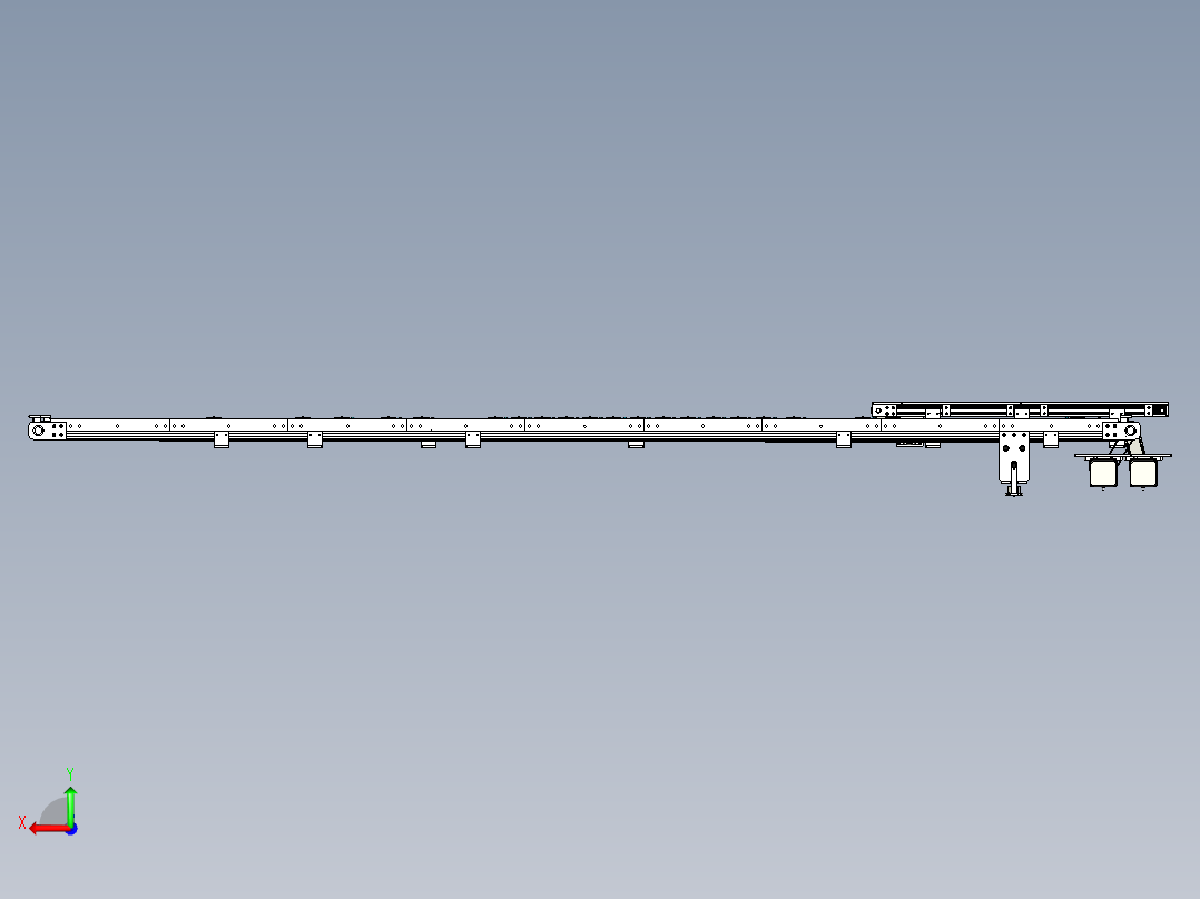小型输送皮带线设计后视图