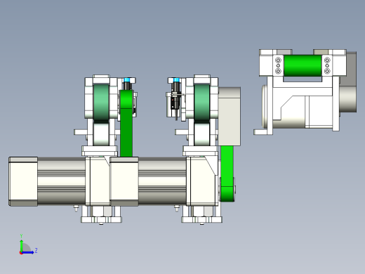 小型输送皮带线设计左视缩略图