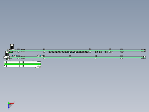 小型输送皮带线设计俯视缩略图