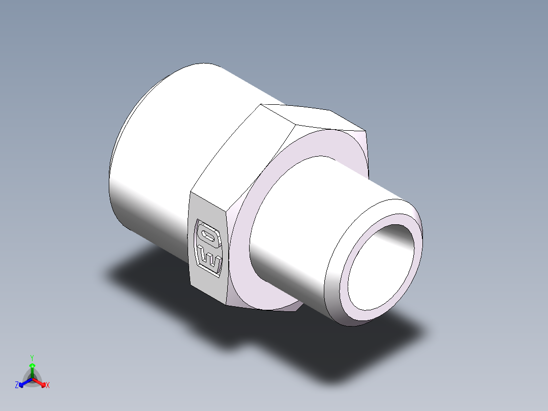直通变径-GR、1C-12-16正等轴测图