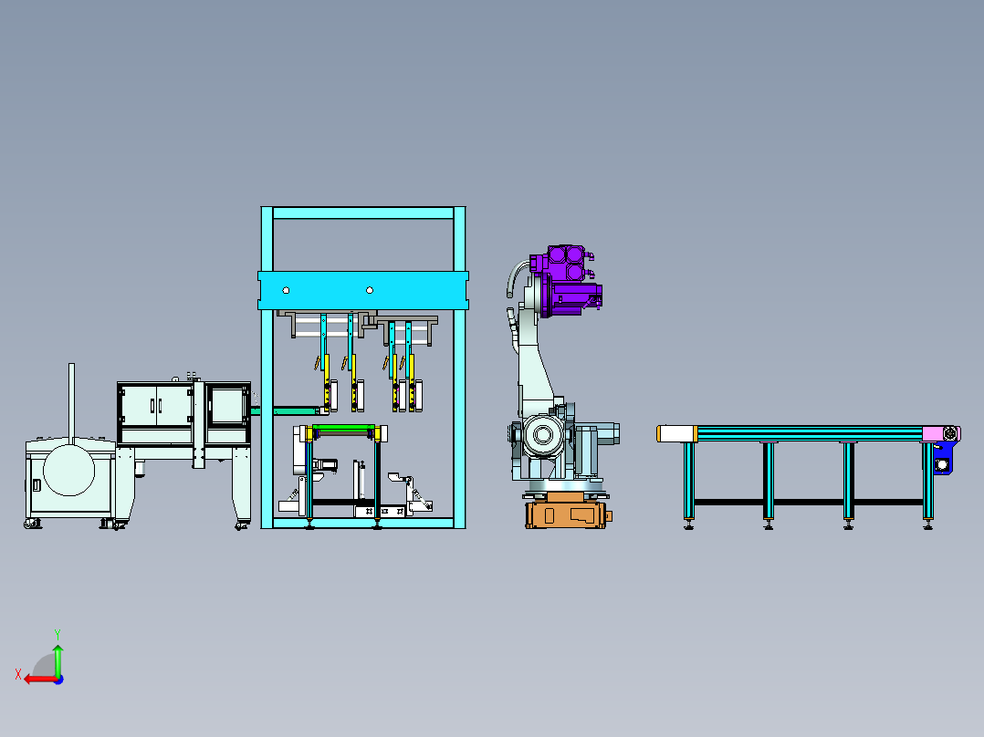 纸箱成型与搬运设计后视图