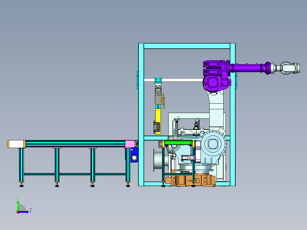 纸箱成型与搬运设计左视图