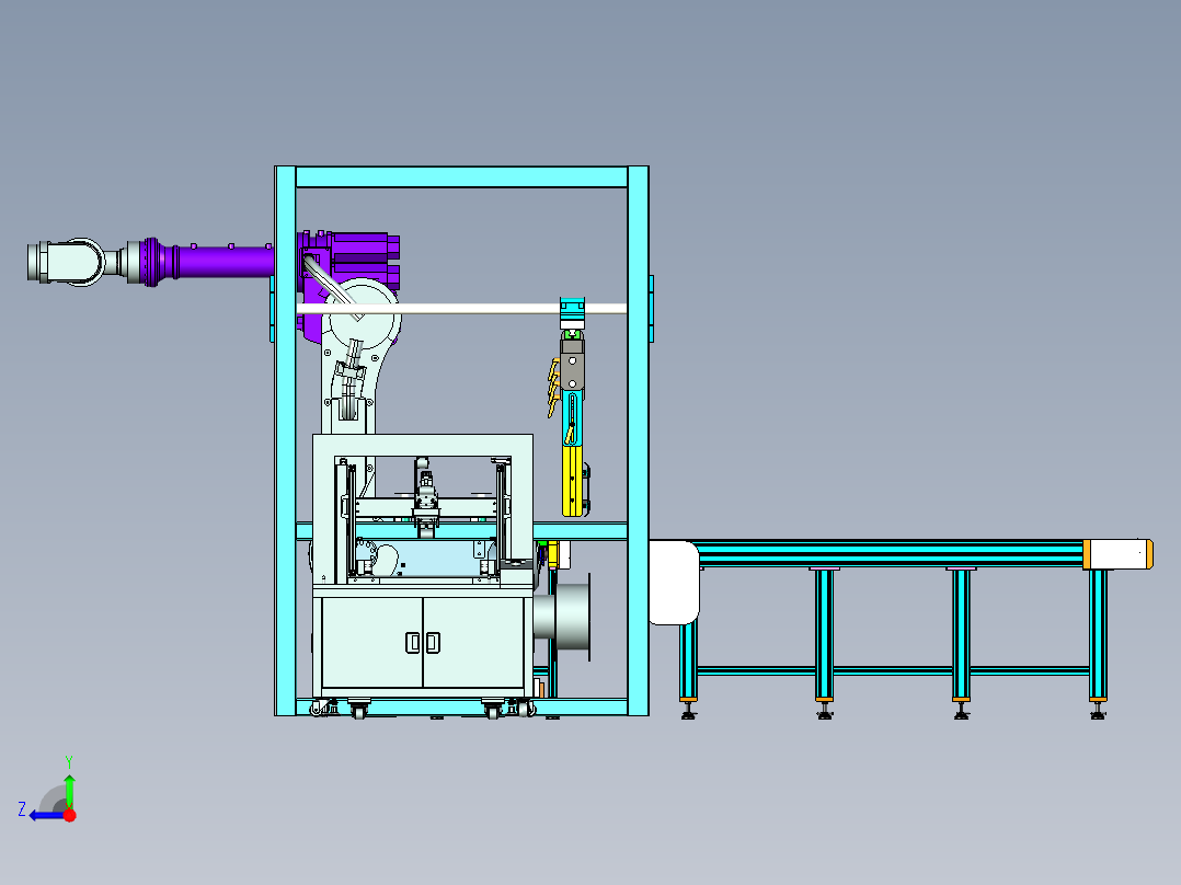 纸箱成型与搬运设计右视图