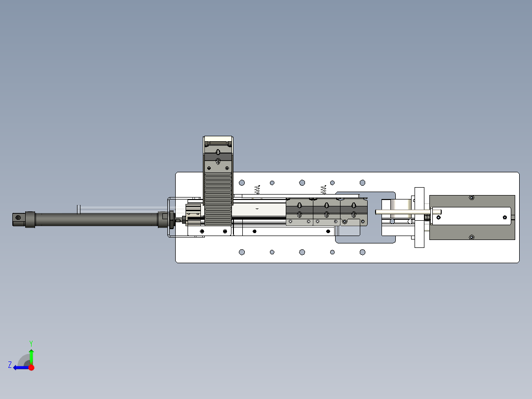 支架自动送料攻牙夹具右视图