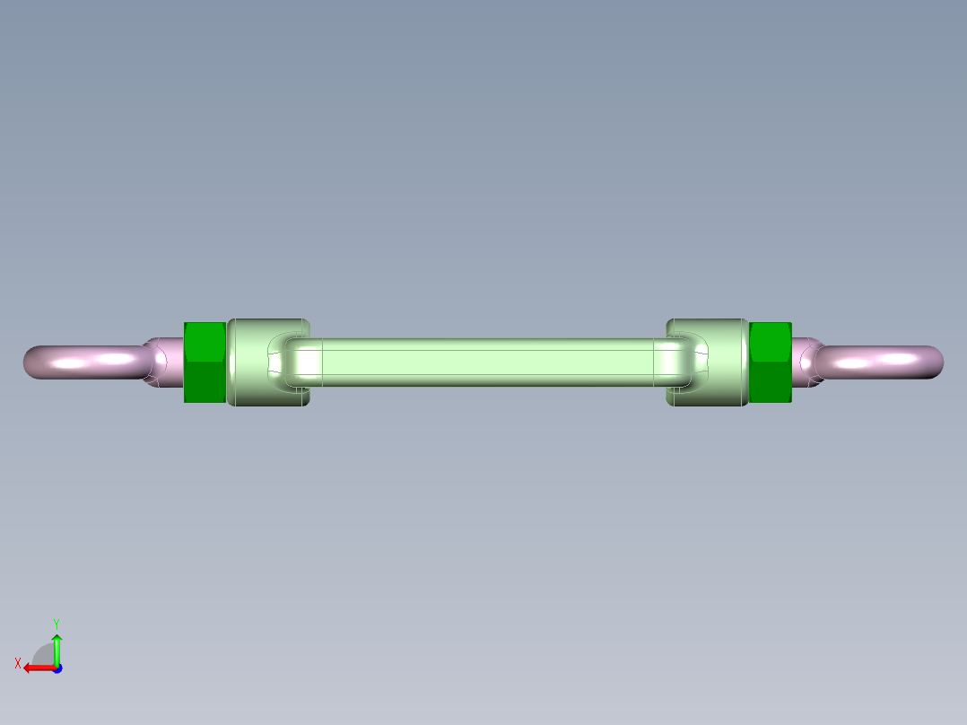 316钢丝绳张紧器后视图