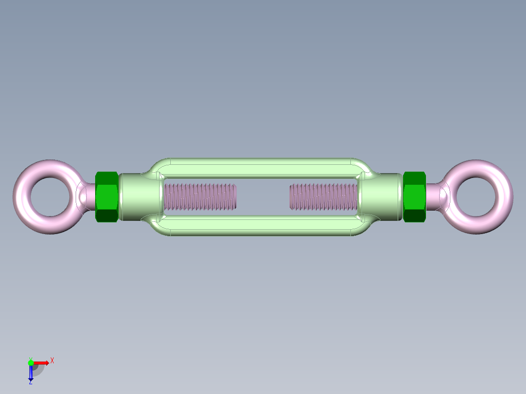 316钢丝绳张紧器俯视图