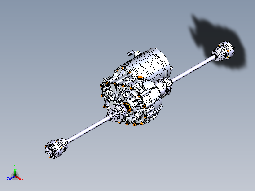 新能源汽车电机驱动系统设计三维CATIA模型图纸