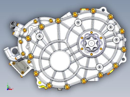 新能源汽车电机驱动系统设计三维CATIA模型图纸前视缩略图