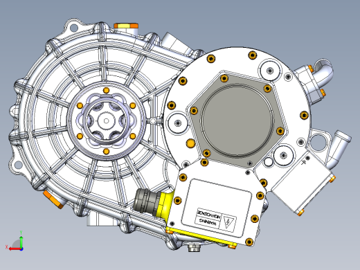 新能源汽车电机驱动系统设计三维CATIA模型图纸后视缩略图