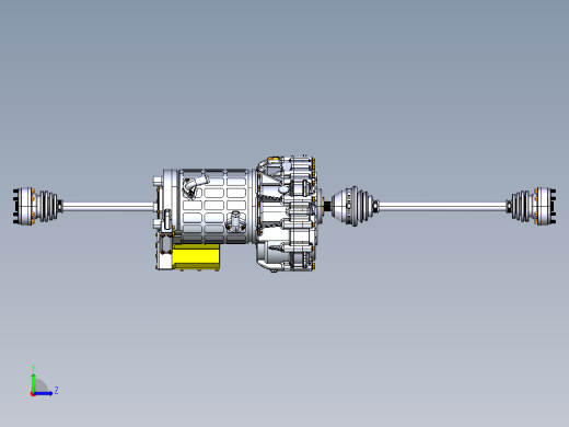 新能源汽车电机驱动系统设计三维CATIA模型图纸左视缩略图