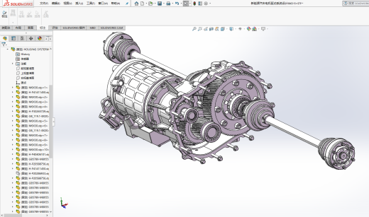 新能源汽车电机驱动系统设计三维CATIA模型图纸缩略图