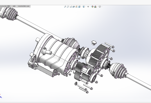 新能源汽车电机驱动系统设计三维CATIA模型图纸缩略图