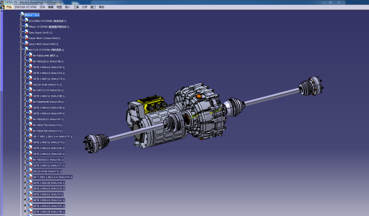 新能源汽车电机驱动系统设计三维CATIA模型图纸缩略图