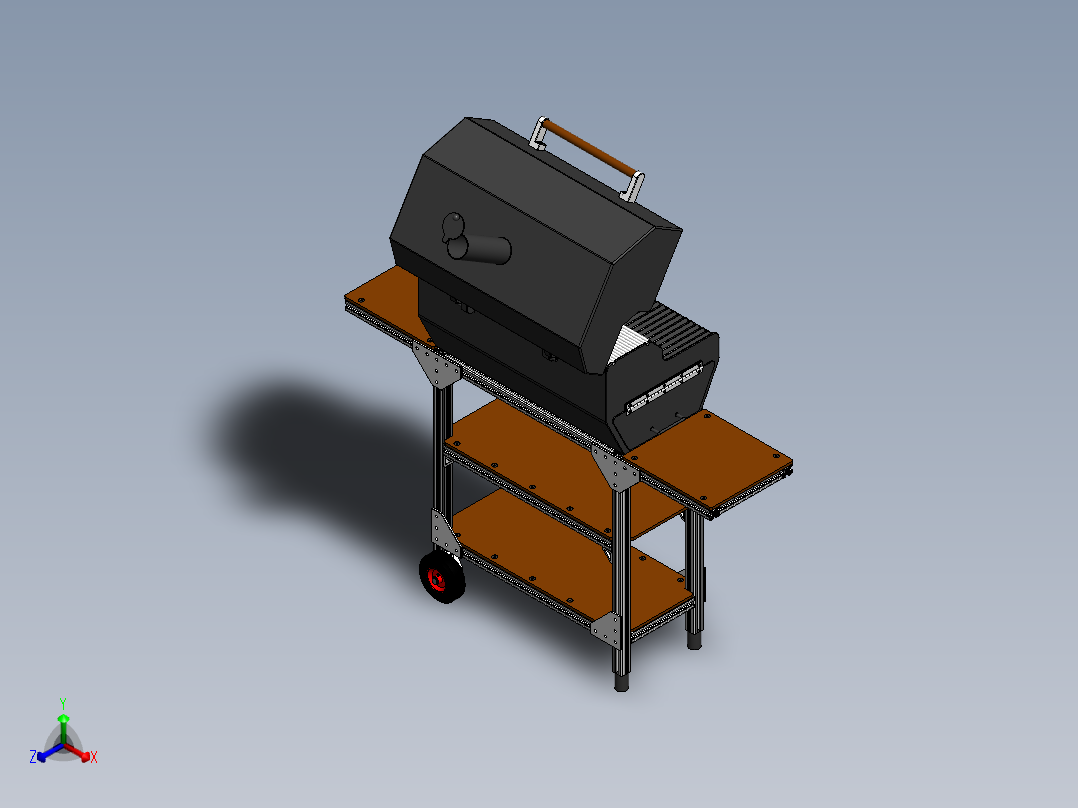 烧烤炉(77)正等轴测图