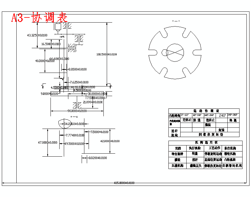 旋转型药剂灌装机传动系统设计与计算含proe三维及20张CAD图