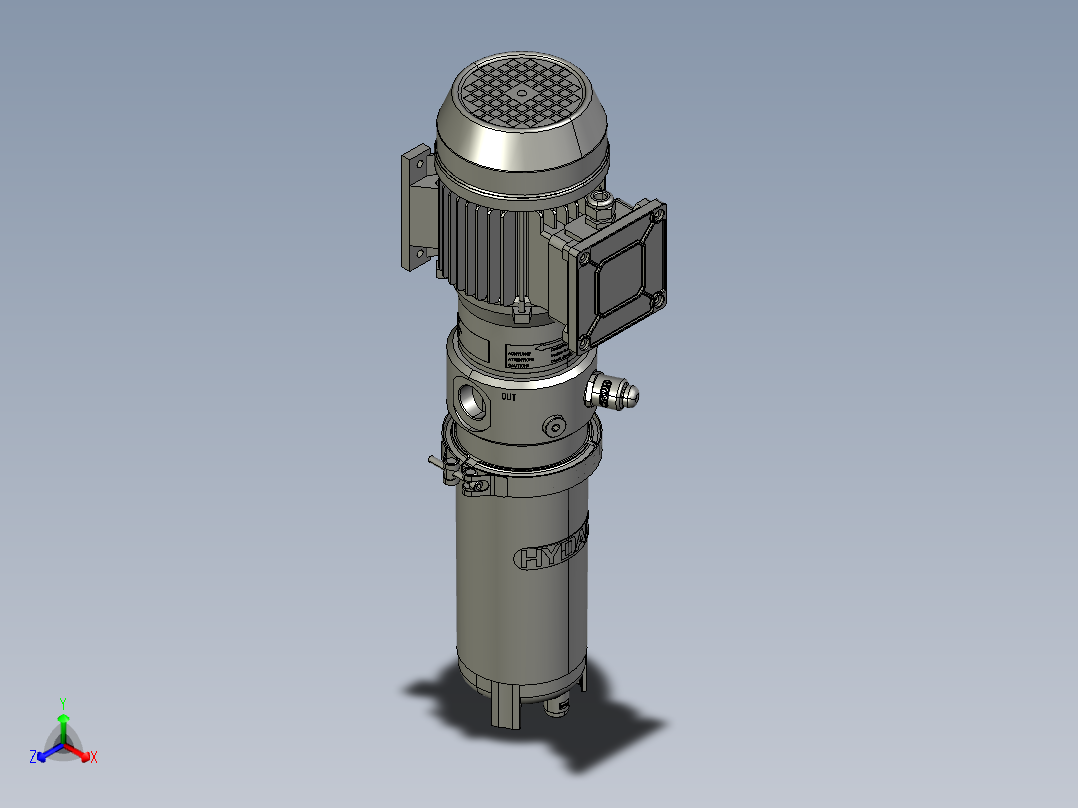 OLF-5-15脱机滤波器正等轴测图