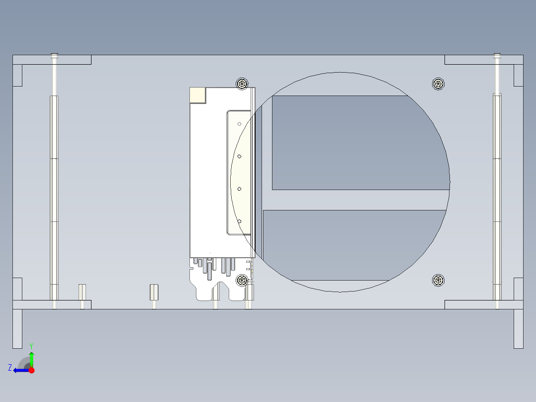 atx计算机机箱136右视图