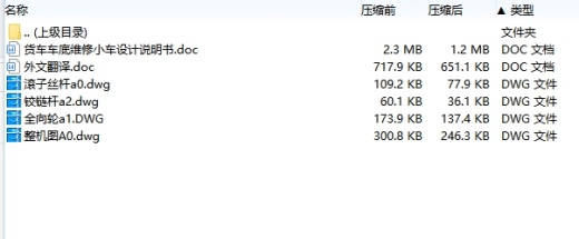 货车车底维修小车设计含4张CAD图缩略图