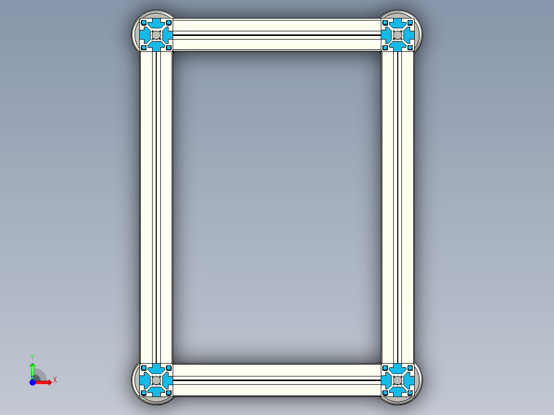 轮廓结构前视图