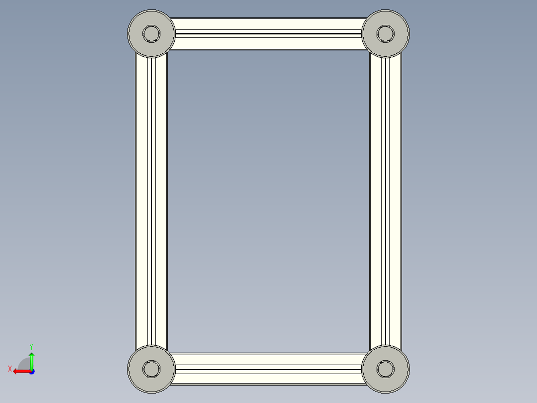轮廓结构后视图