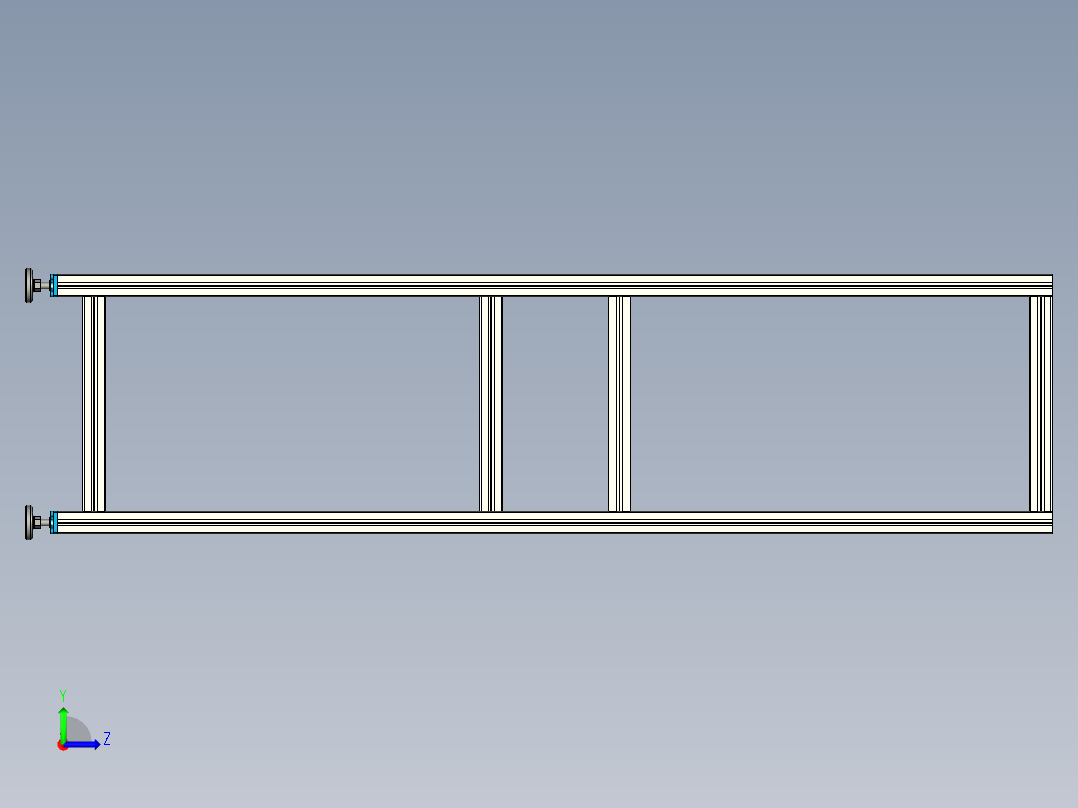 轮廓结构左视图