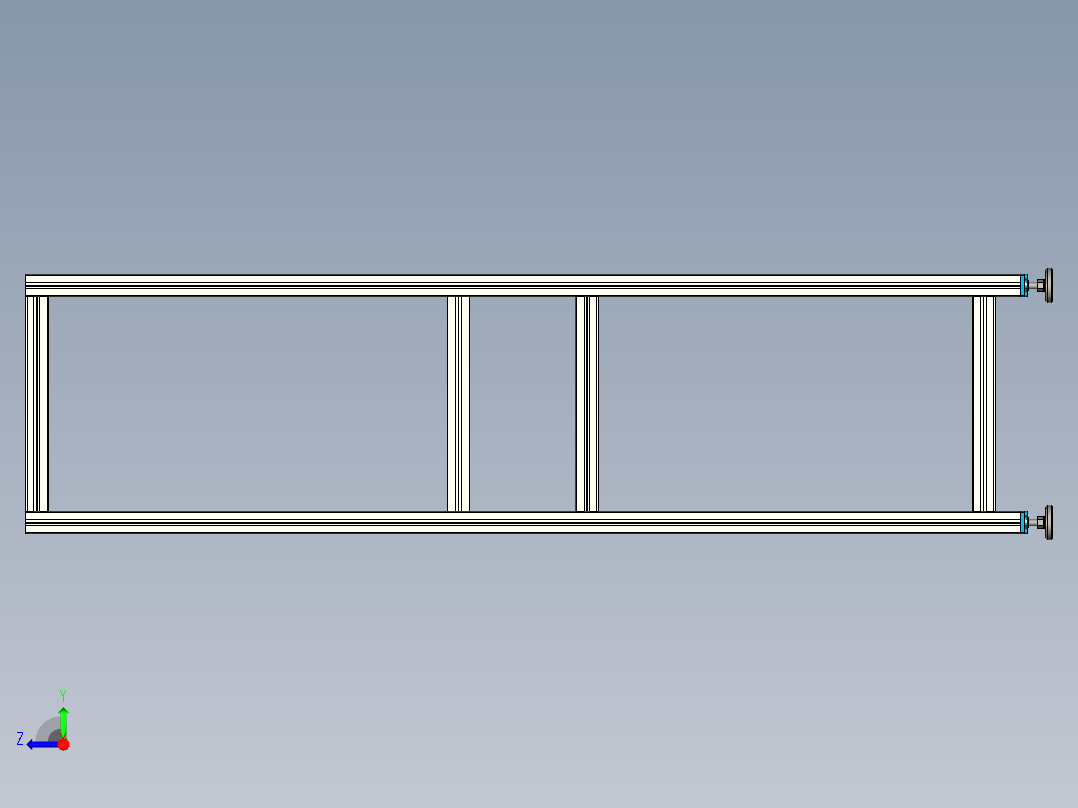 轮廓结构右视图