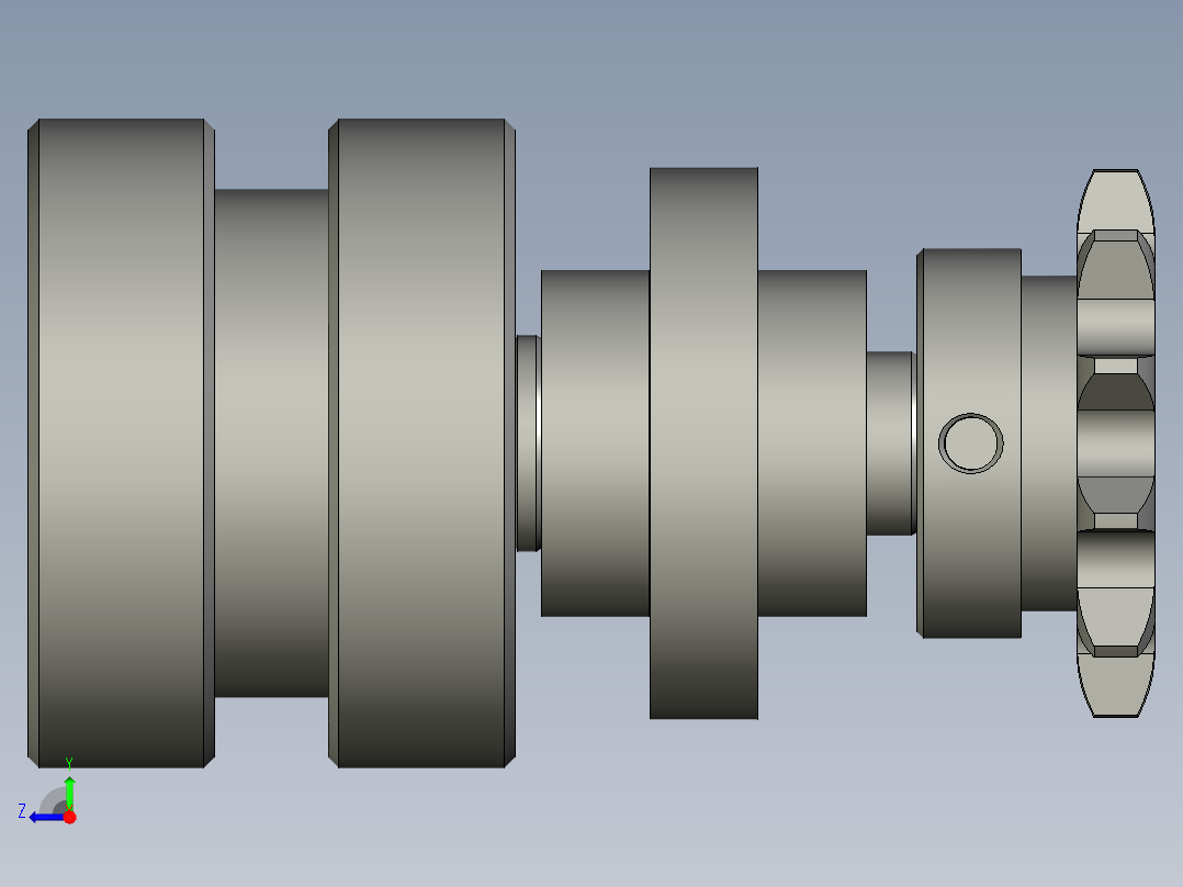 170423A4-输送机同步轮组件右视图
