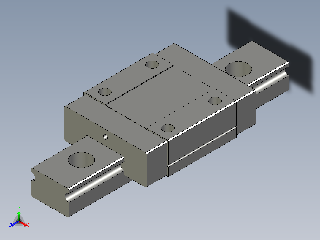 微型滑轨MGN12C1正等轴测图