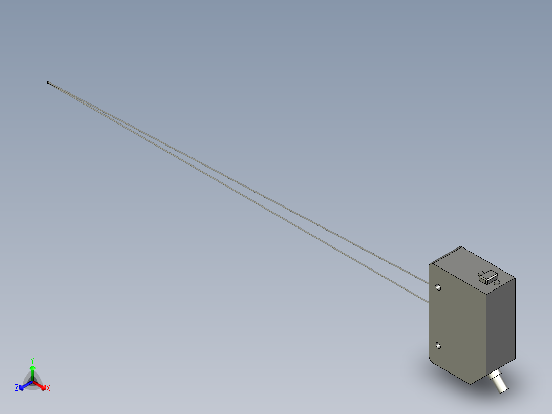 气缸自动化装配生产设备设计-LR-ZB250N激光传感器KEYENCE正等轴测图