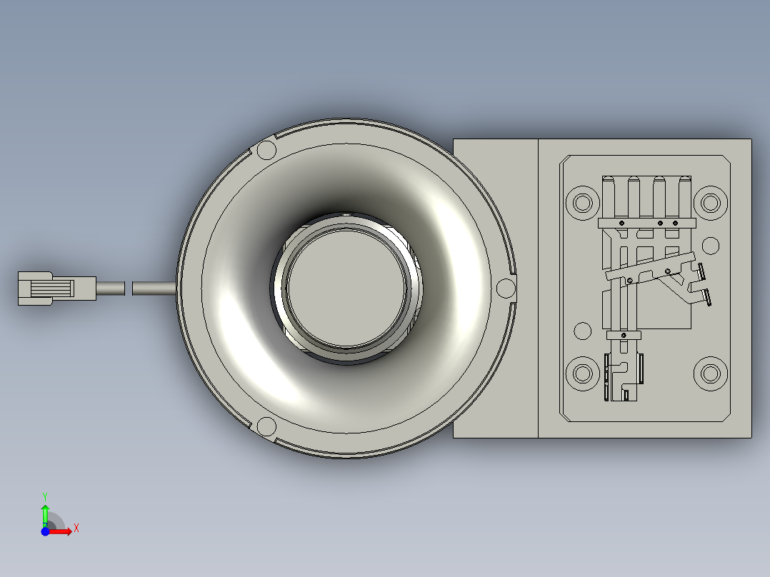 小机器人抓取机构总成前视图