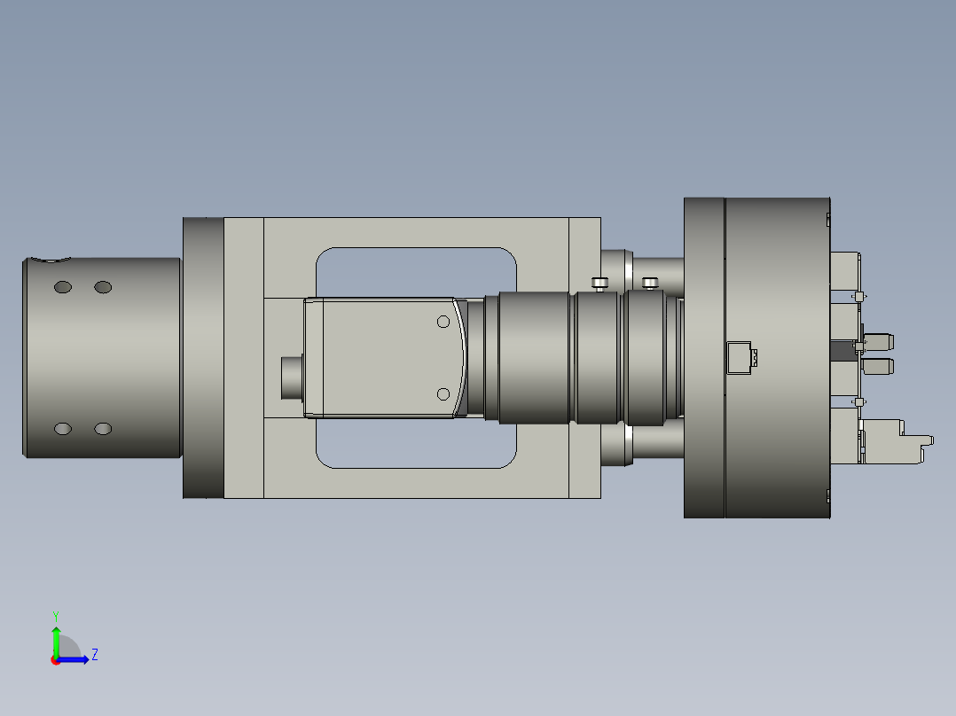 小机器人抓取机构总成左视图