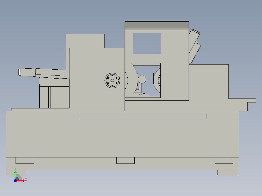 M11250无心磨床明星机床-BQL01中段前视图