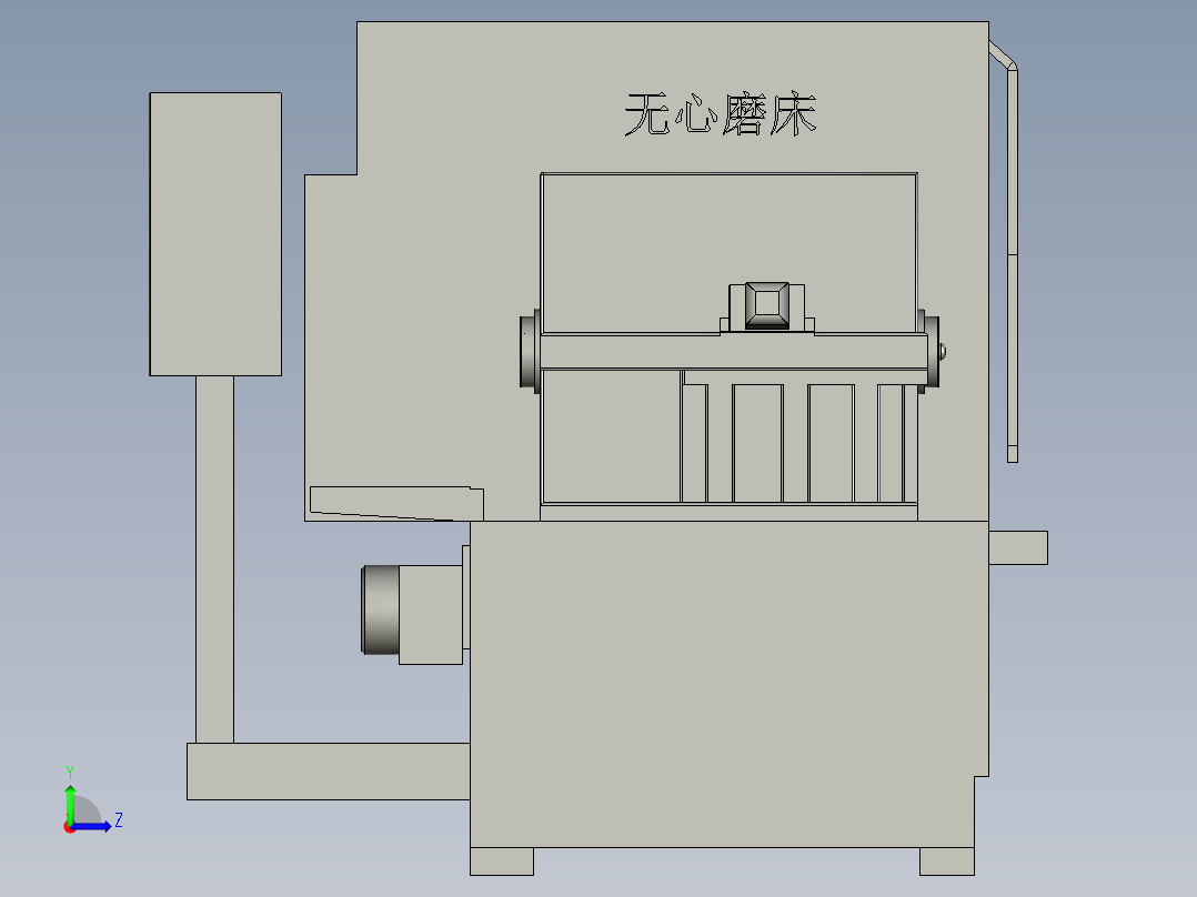 M11250无心磨床明星机床-BQL01中段左视图